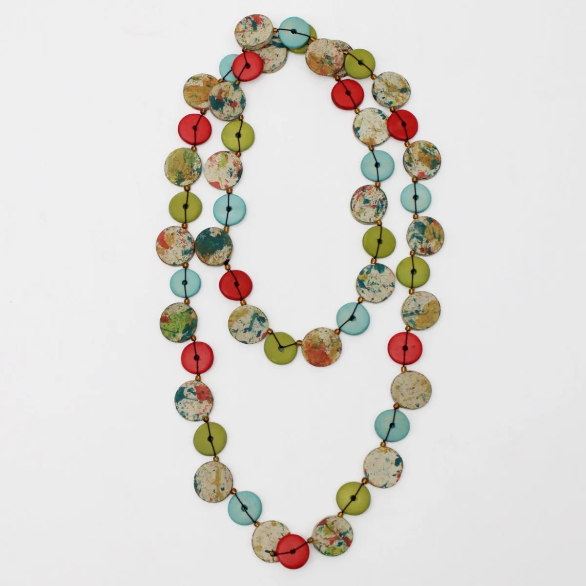 Multi Color Splatter Selena Necklace